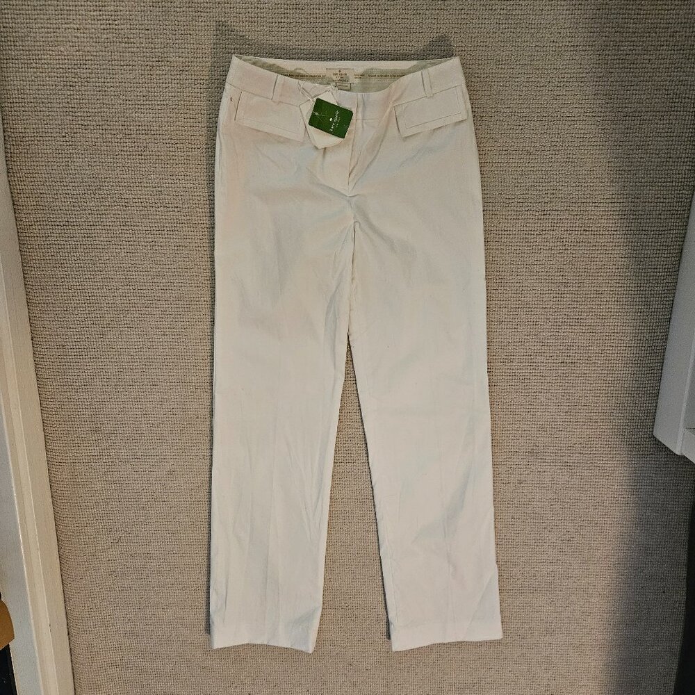 Kate Spade White Pants Size 2 The Stargazer Straight Leg Slight Stretch Office
